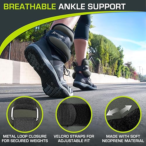 Miniatura 3 de ProsourceFit AnkleWrist and ArmLeg Weights Set of 2, Adjustable Strap 1 lb-5 lb, Adjustable Weight 15 lb, 10 lb, 7 lb for Men and Women
