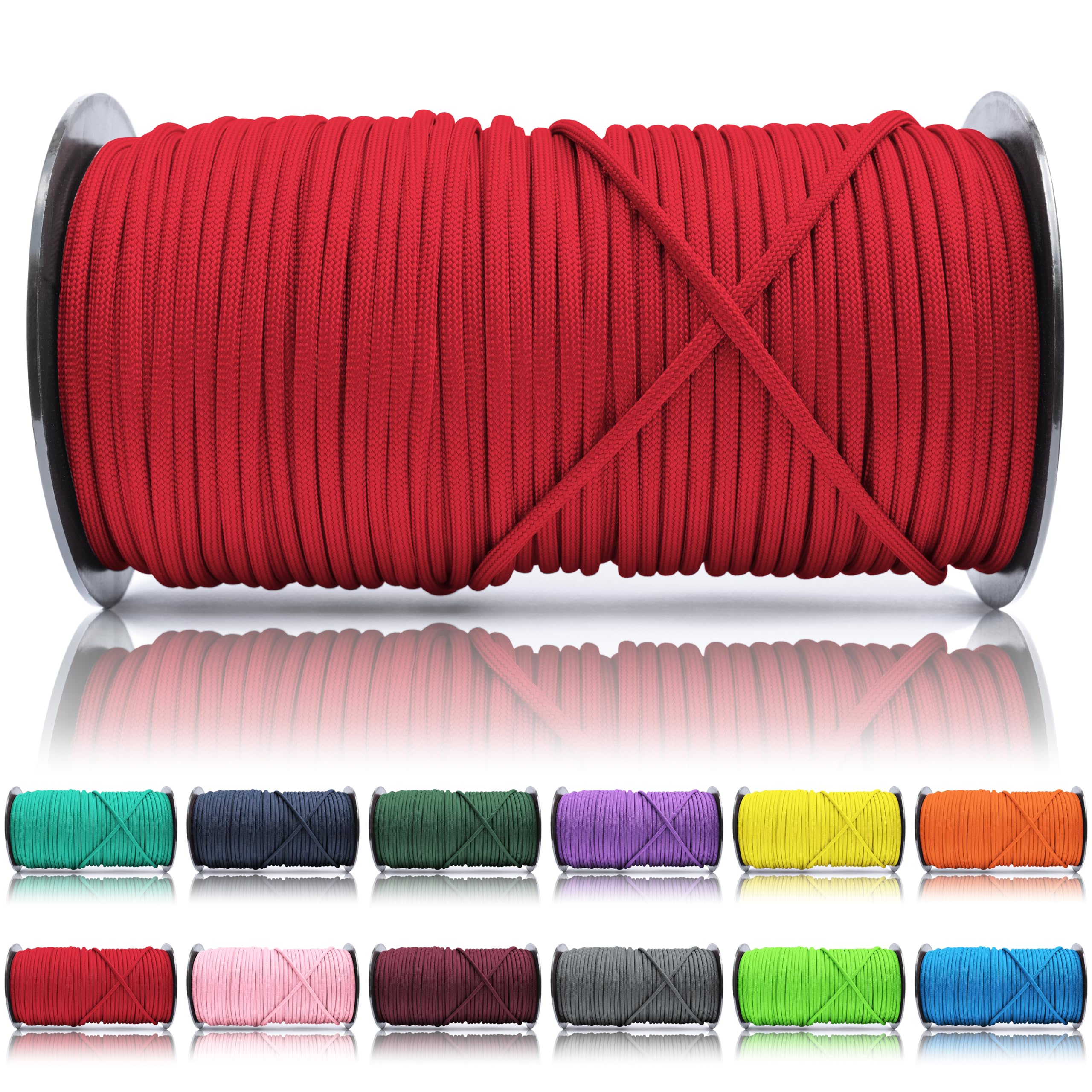 Ganzoo Paracord 550 Tipo 3, Cuerda 4 mm 100 m con 7 hebras Interiores, Funda poliéster/Nylon, para Outdoor Camping Supervivencia, rutas de Trekking, asegurar Tienda, Collar y Correa Perro, Oliva — view 49