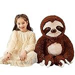 IKASA Giant Sloth Stuffed Animal Hanging Three Toed 30 Plush Toy,Large Big Jumbo Soft Toys,Huge Size Cute Fluffy Plushy Plushie,Gifts for Kids