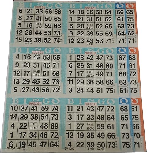 6on 3UP del Folleto de papel (1800de Bingo Bingo Paper caras)