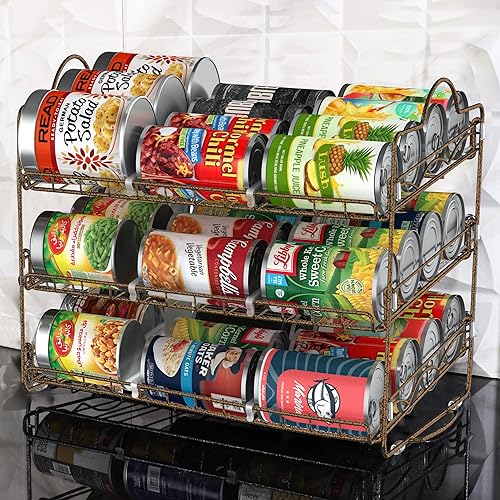 Miniatura 5 de Utopia Kitchen Organizador de latas de almacenamiento, organizador de latas apilable con capacidad para hasta 36 latas para armario de cocina o