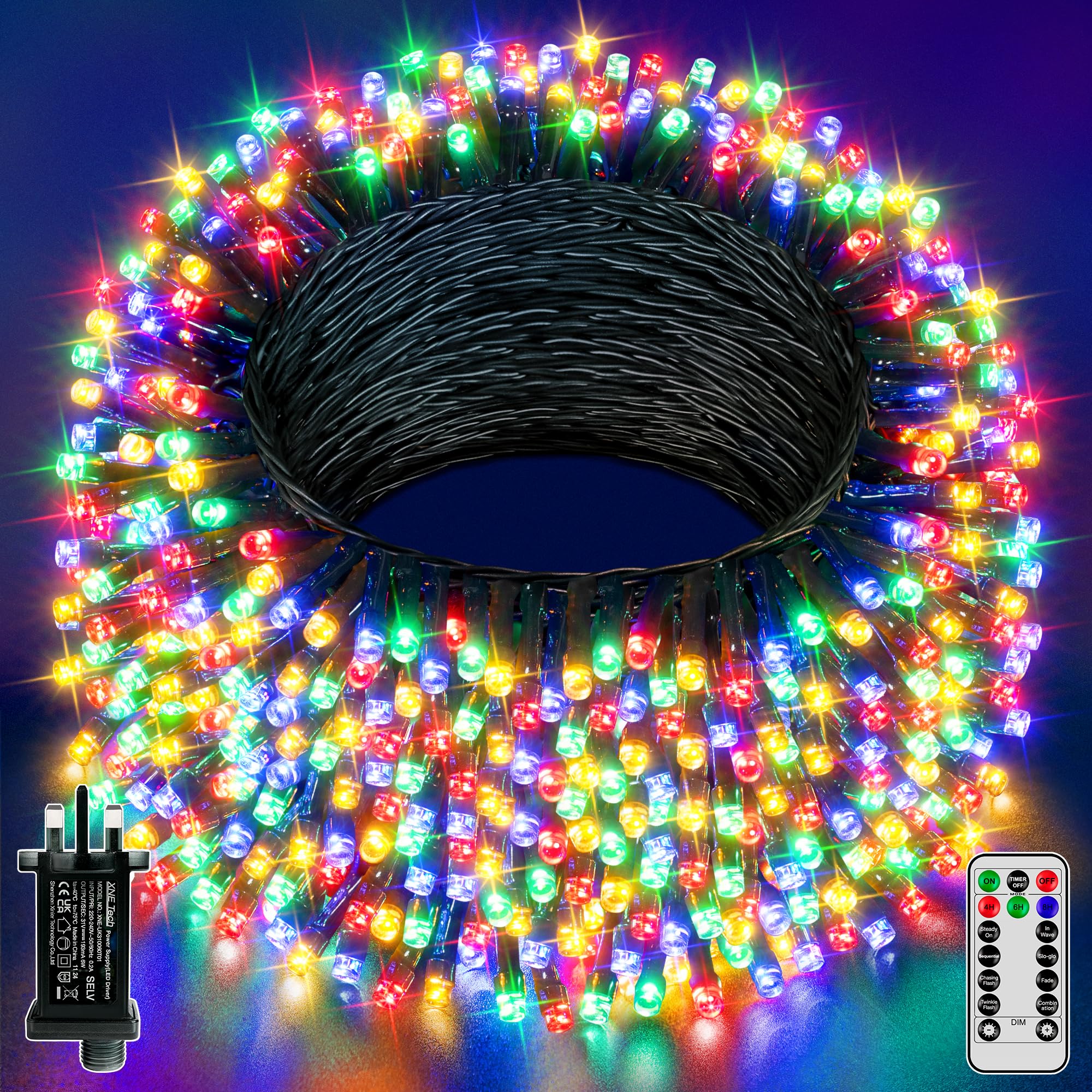Hopexy Fairy Lights Outdoor, 30m 300 LEDs Waterproof Fairy Lights Plug in