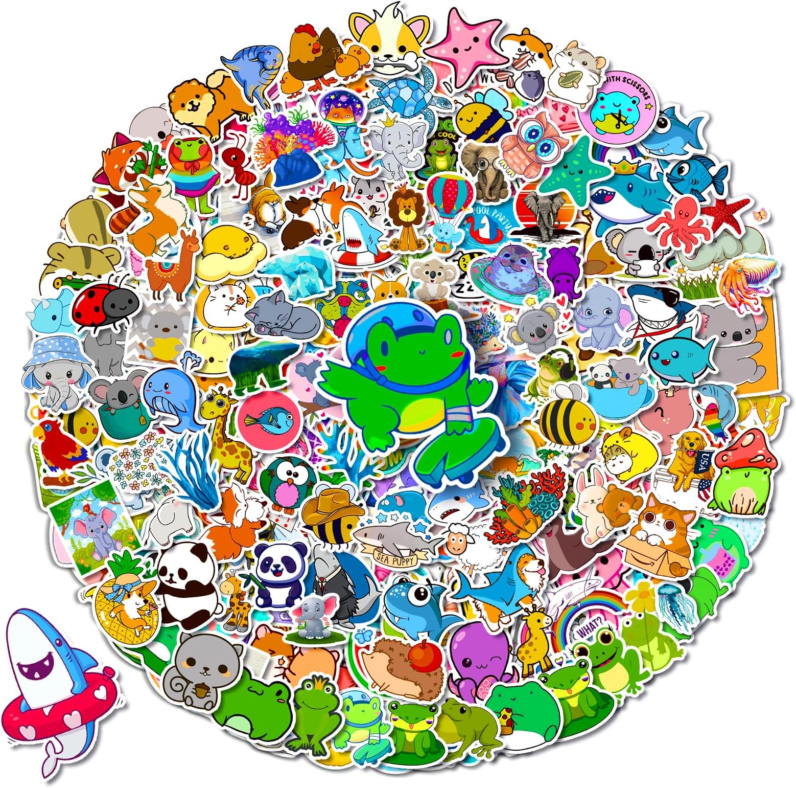 Arme 400Pcs Animal Stickers Pack, Cute Animal Stickers Waterproof, Pet Stickers for Toddlers Kids Teens Girls Boys, Colorful Vinyl Stickers for Water Bottles Computer Skateboad Phone Notebooks