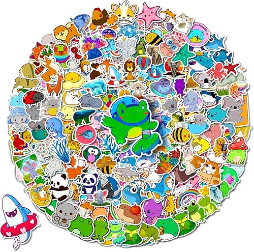 Arme Paquete de 400 piezas de calcomanías de animales, calcomanías lindas de animales impermeables, calcomanías de mascotas para niños pequeños,