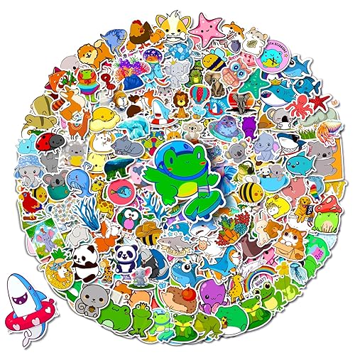 Arme 400Pcs Animal Stickers Pack, Cute Animal Stickers Waterproof, Pet Stickers for Toddlers Kids Teens Girls Boys, Colorful Vinyl Stickers for Water Bottles Computer Skateboad Phone Notebooks