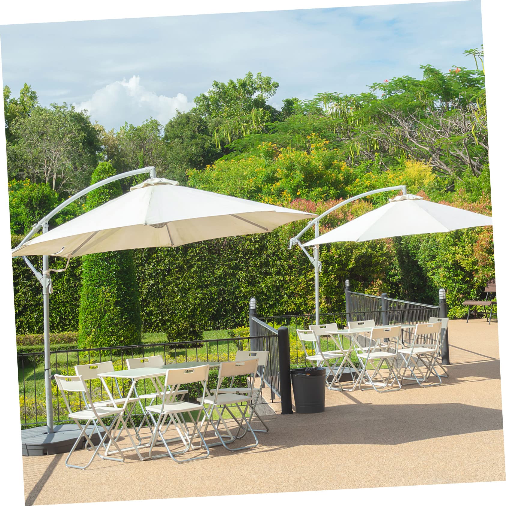 Telo di Ricambio per Ombrellone da Giardino 2, 7m Beige | Poliestere Filato, Protezione dal Sole e Dalla Pioggia, Atmosfera Estiva, Ventilazione Integrata
