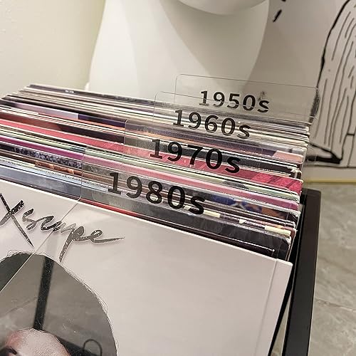 Miniatura 4 de OrigoDeco Divisores de discos de vinilo acrílico, separadores de discos de bricolaje, separadores de discos A-Z Género ERA BPM y escritorios para