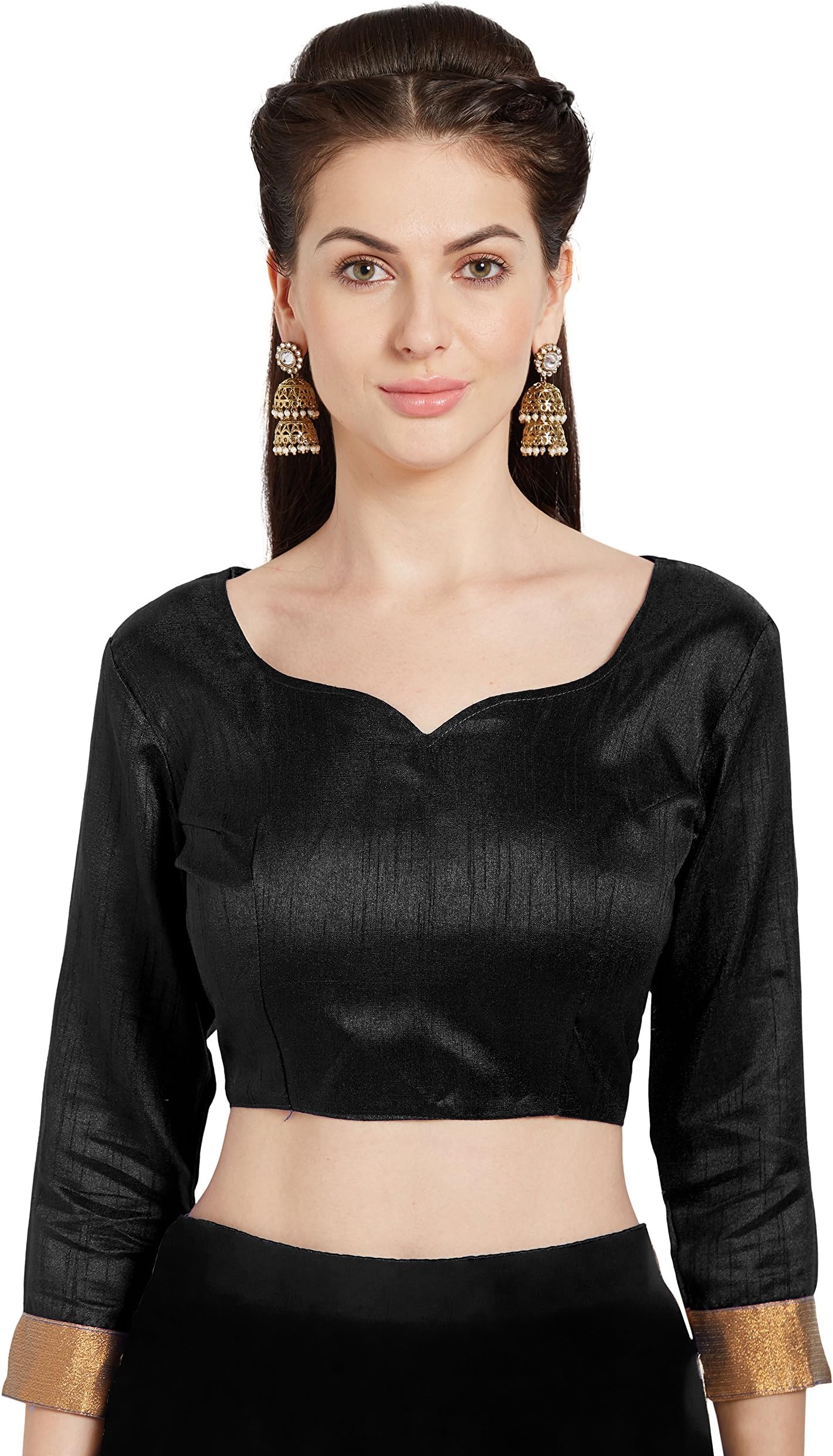 Women's Art Silk Readymade Partywear Saree Blouse Stylish Choli Top