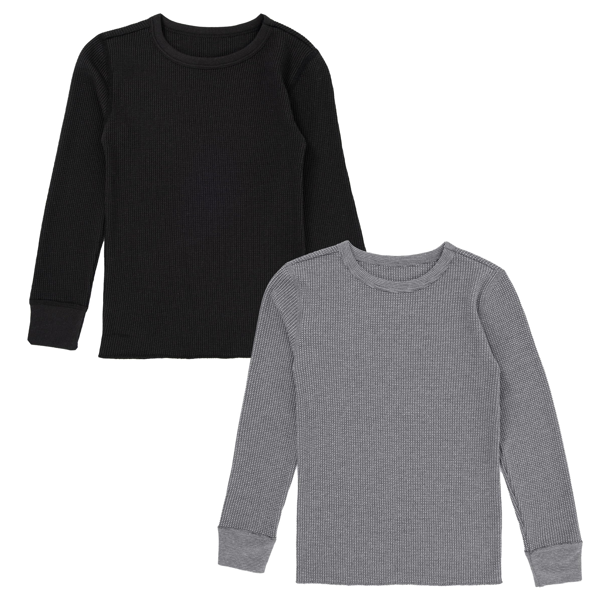 Fruit of the Loom Warstwa podstawowa (góra) Chłopcy Premium 2-pack Thermal Waffle Crew Top