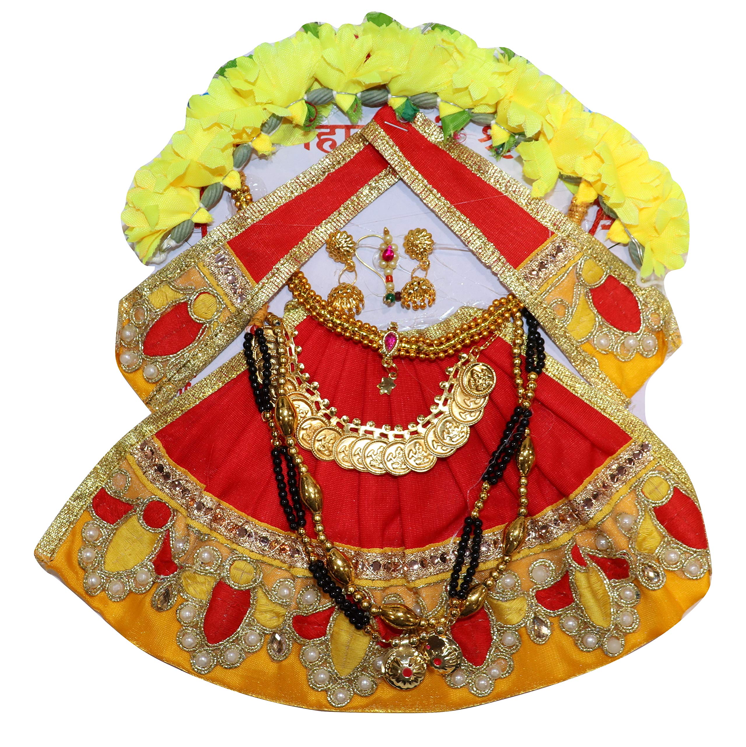 NS Face of Devi for Margashirsha Pooja|Margashirsha MATA Mukhota || Goddess Margashirsha Devi Lakshmi Vratam Face for Margashirsha Pooja Or Vrata || Combo Set || SHRINGAR Set- plastic