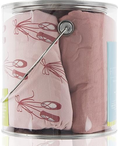 KicKee Pants Fitted Baby Crib Sheet Set of 2, Lovable Prints for Crib Mattress, Crafted from Viscose from Bamboo for Ultra Soft Baby Bedding (Baby