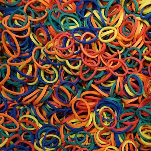 Miniatura 5 de 500unidades de gomitas en contenedor de rejillas para colas de caballo y trenzas., Colores Variados