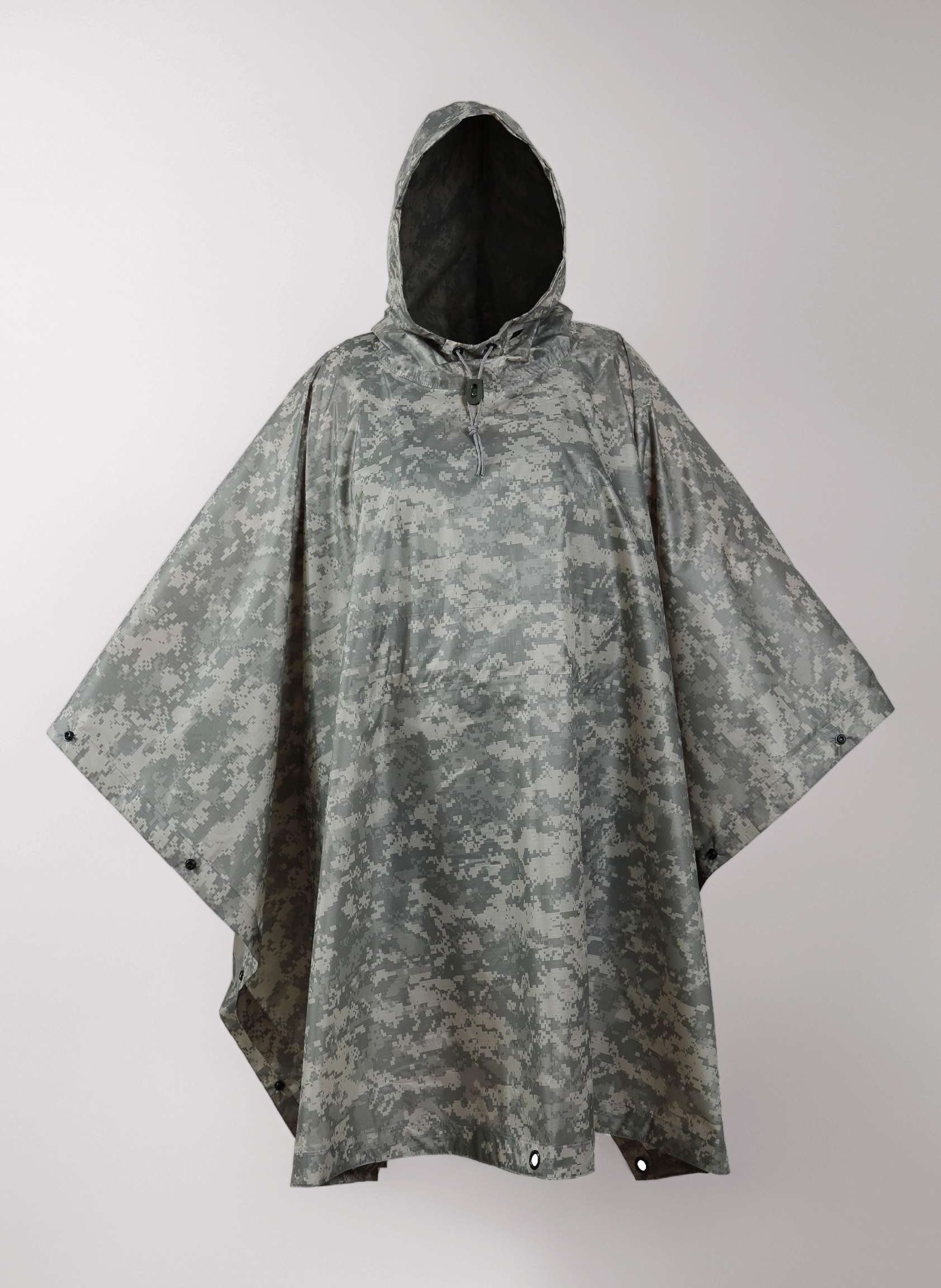 USGI Industries Military Style Poncho Multi Use Rip Stop Camouflage Rain Poncho