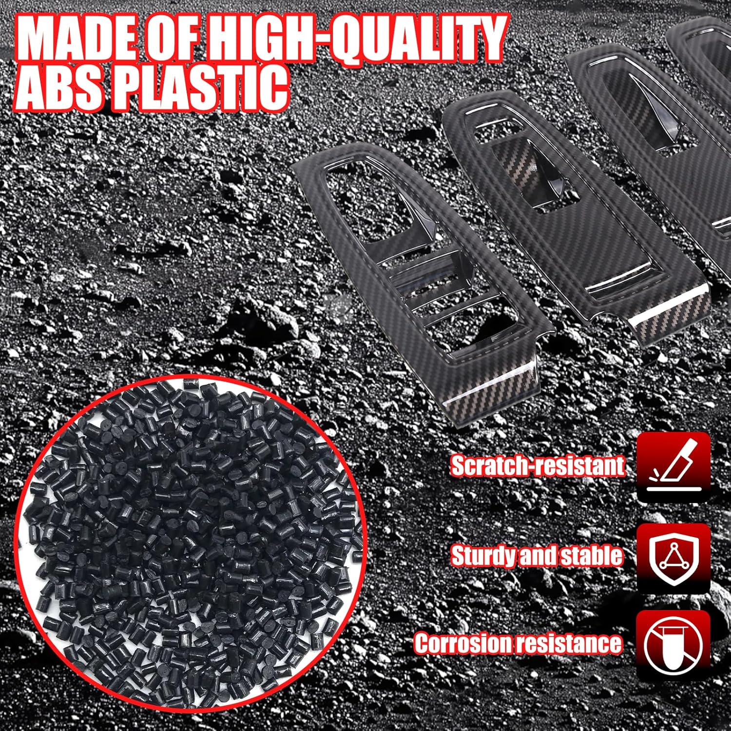 Car Window Glass Lift Button Panel Trim Cover Compatible with Subaru WRX 2022-2026 Door Window Lift Switch Cover Panel Protection Trim Cover Accessories (Carbon Fiber Pattern)