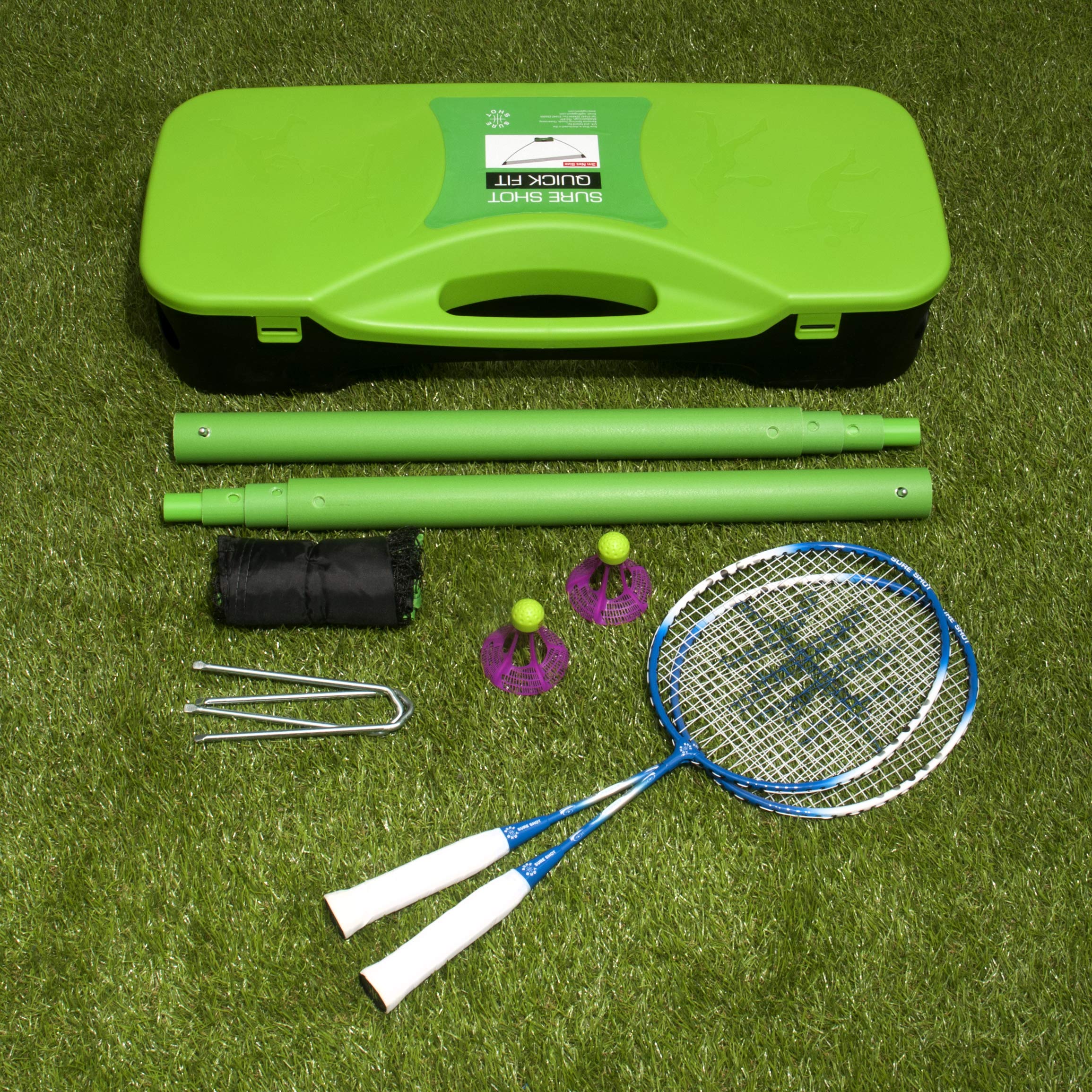 Sure Shot Quick Fit Badminton Set with Outdoor Shuttle