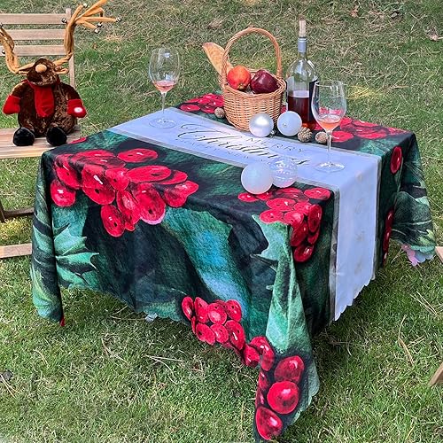 Vista 56 de DIVA EN CAMINO DEC Mantel para el día de San Valentín, 60 x 102 pulgadas, resistente al agua, con rosas rosas, romántico, para interiores y Rosa Rosa