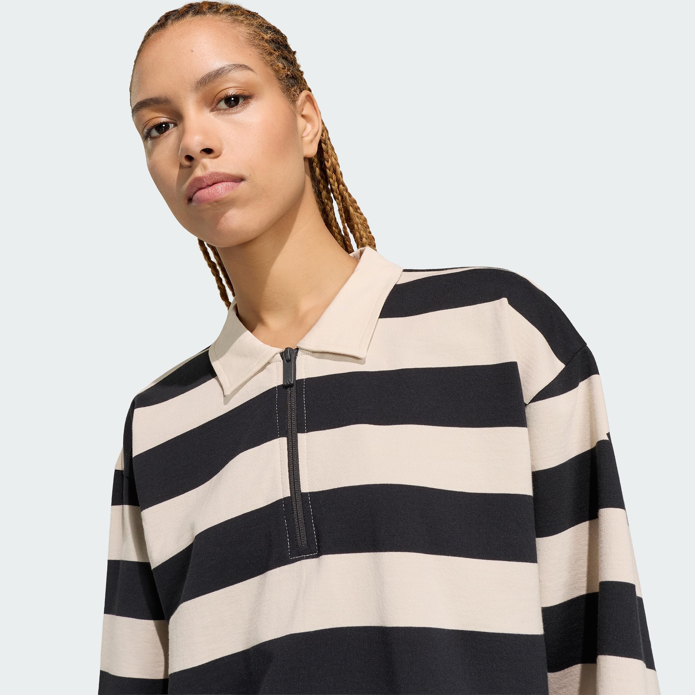adidas Essentials Contemporary French Terry Longsleeve Polo Manga Larga Mujer (Pack de 1)