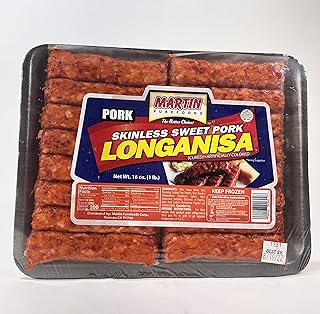 Martin Purefoods Longanisa Sweet Pork Skinless 16 oz (2-Pack)