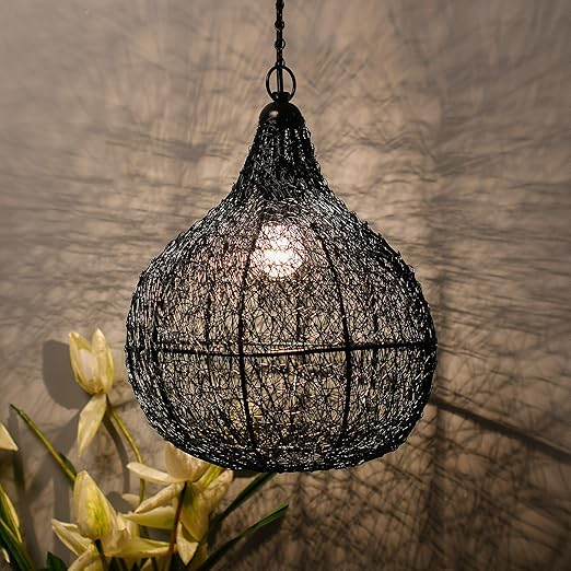 Homesake Classic Twisted Wire Crown Hanging Pendant Light (Golden, 1 watts)