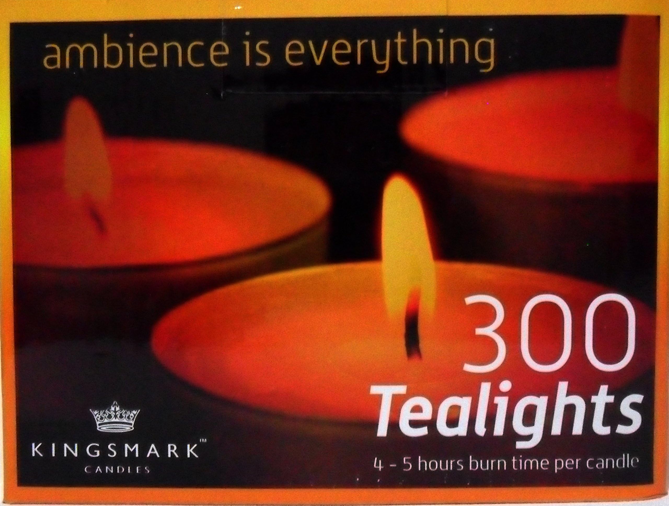 KingsMark Tea Light Candles Unscented - Box of 300