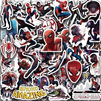 50pcs Cute Cartoon Hero Character Stickers for Kids, Teens & Adults Movie Hero Decorative Waterproof Stickers for Water Bottle Cup Laptop Guitar Car Motorcycle Bike Skateboard and Birthday Gifts ZZX