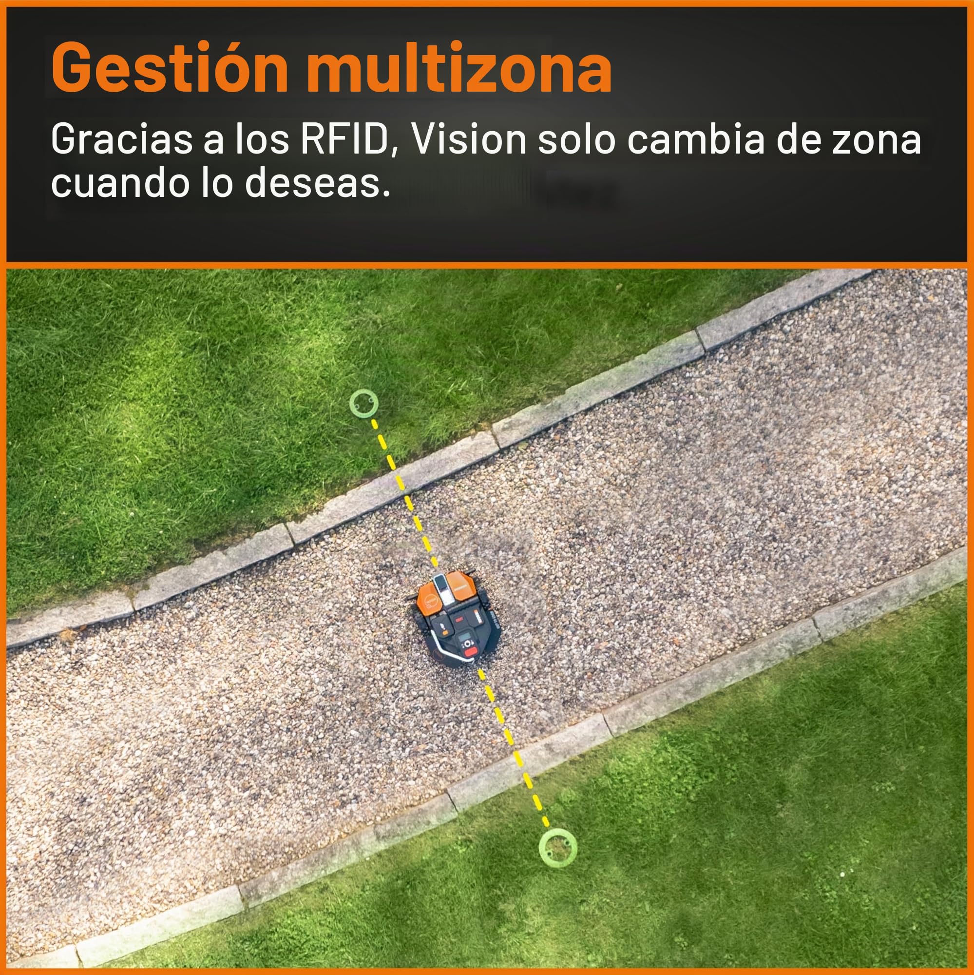 WORX Landroid Vision S250 WR202E Robot cortacésped para Jardines de hasta 250 m² – Robot cortacésped Inteligente sin Cable de limitación – WiFi y Bluetooth – prevención Activa de obstáculos con
