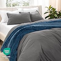 Vista 5 de Bare Home - Juego arenado de funda de edredón de gran tamaño para cama Queen – colección 1800 Premium – Funda fresca de edredón – Fundas de edredón