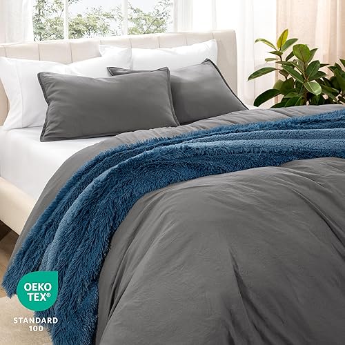 Miniatura 5 de Bare Home - Juego arenado de funda de edredón de gran tamaño para cama Queen  colección 1800 Premium  Funda fresca de edredón  Fundas de edredón