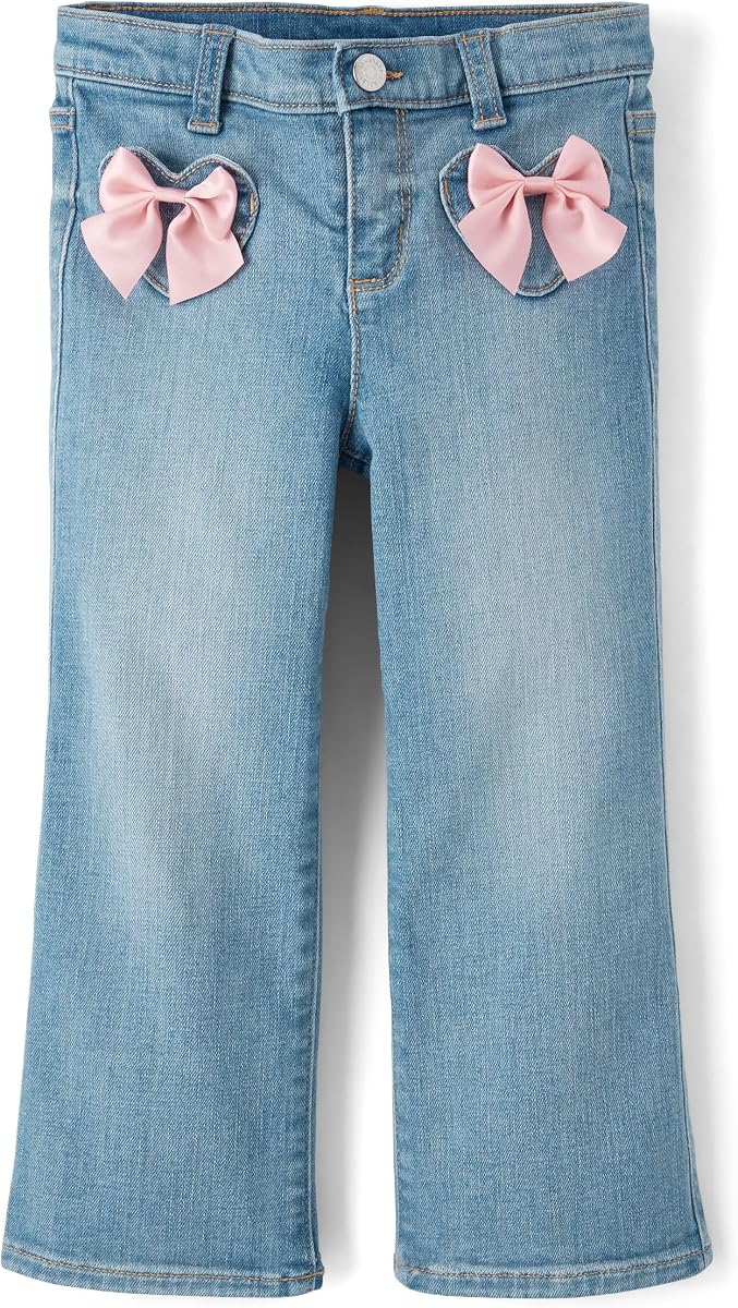 Gymboree Jeans de pierna ancha para niñas y niños pequeños