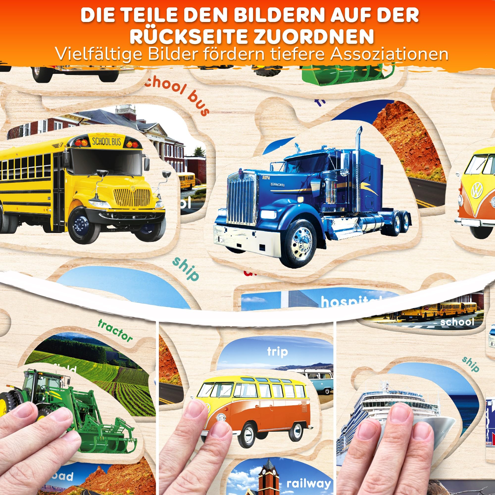QUOKKA Spielzeug Puzzle ab 1 2 3 Jahre - Montessori Holz Steckpuzzle für Kinder ab 4 - Lernspielzeug Mit Realistischen Früchten für Mädchen and Jungen