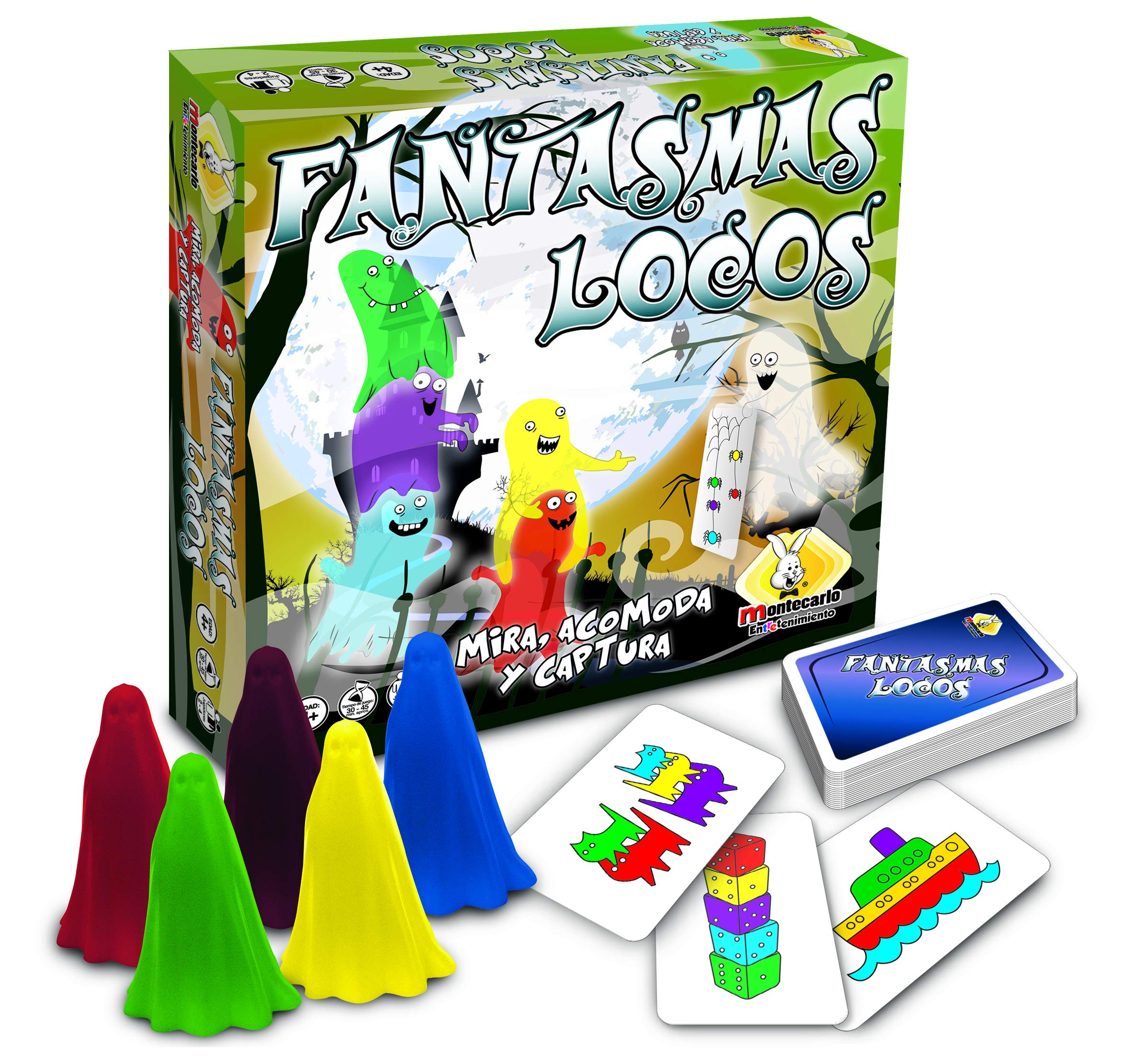 Crazy Ghosts Board Game Agility Kids Family Fun Game Montecarlo Spooky (Spanish Version)