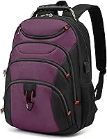 Vista 19 de Mochila para laptop Boavan para hombres (Negro, 15.6), Rosa(Amour Pink), Elegante