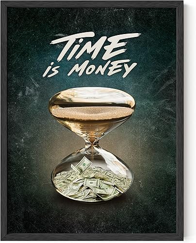 HAUS AND HUES Arte motivacional enmarcado, decoración de pared para la oficina en casa, arte de dinero para pared, citas de negocios, imágenes