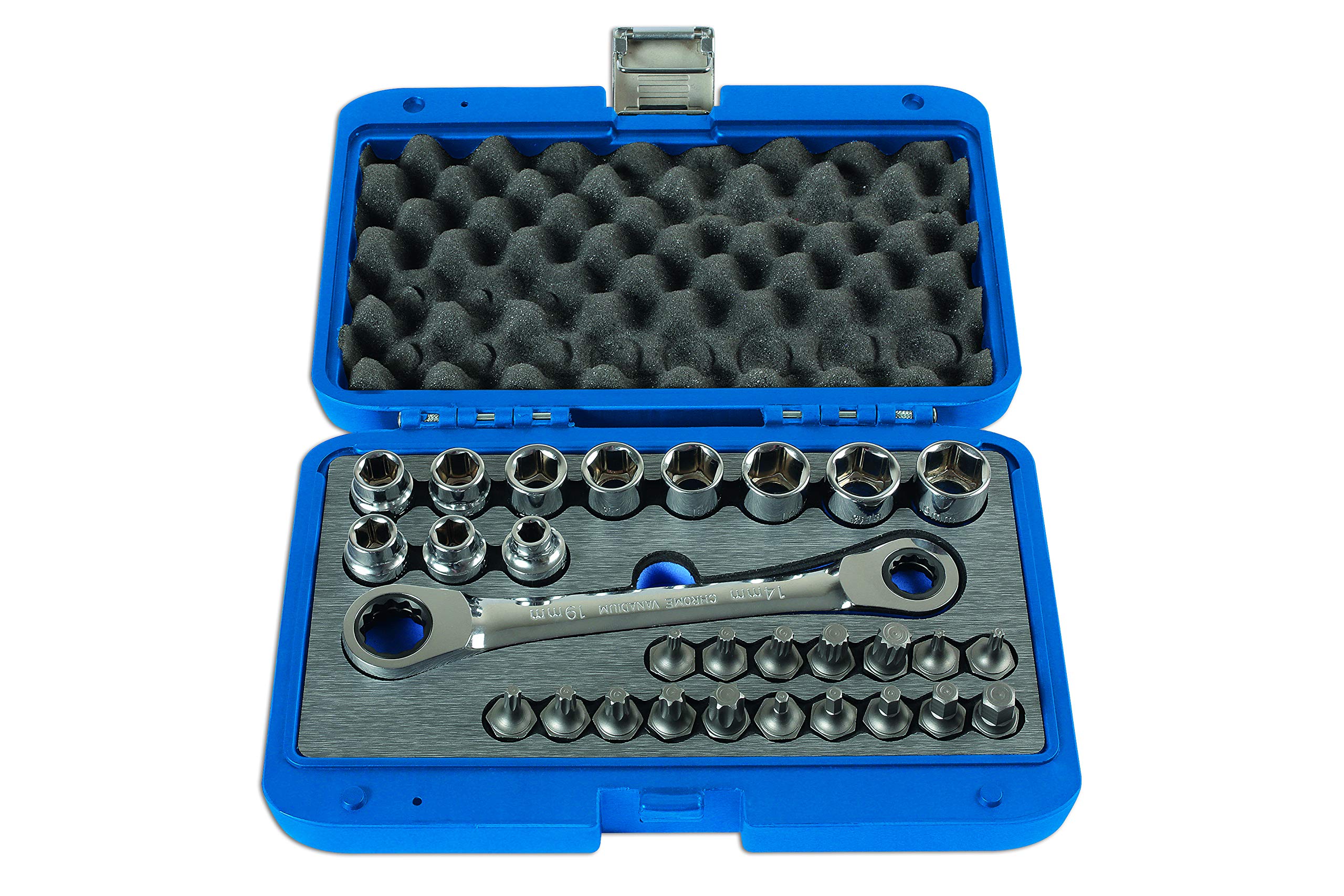 Laser 6420 Low Profile Go Thru Socket & Bit Set 29pc