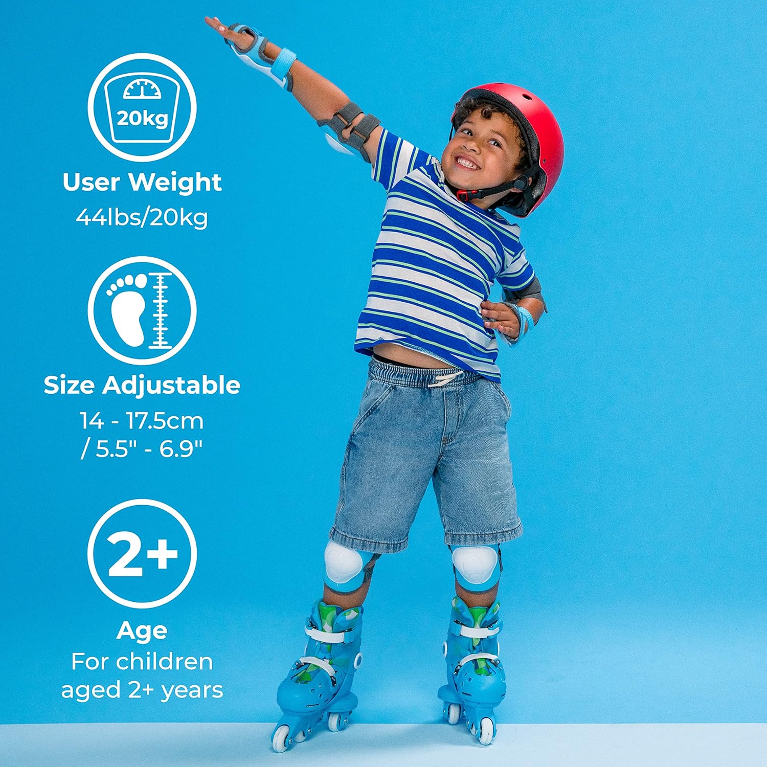 Yvolution Twista 2-in-1 Adjustable Inline Skates|One-Second Switch from Stable Tri-Wheel to Inline Mode|Beginner Skates for Boys & Girls (Ages 2+)|US Size 7-11