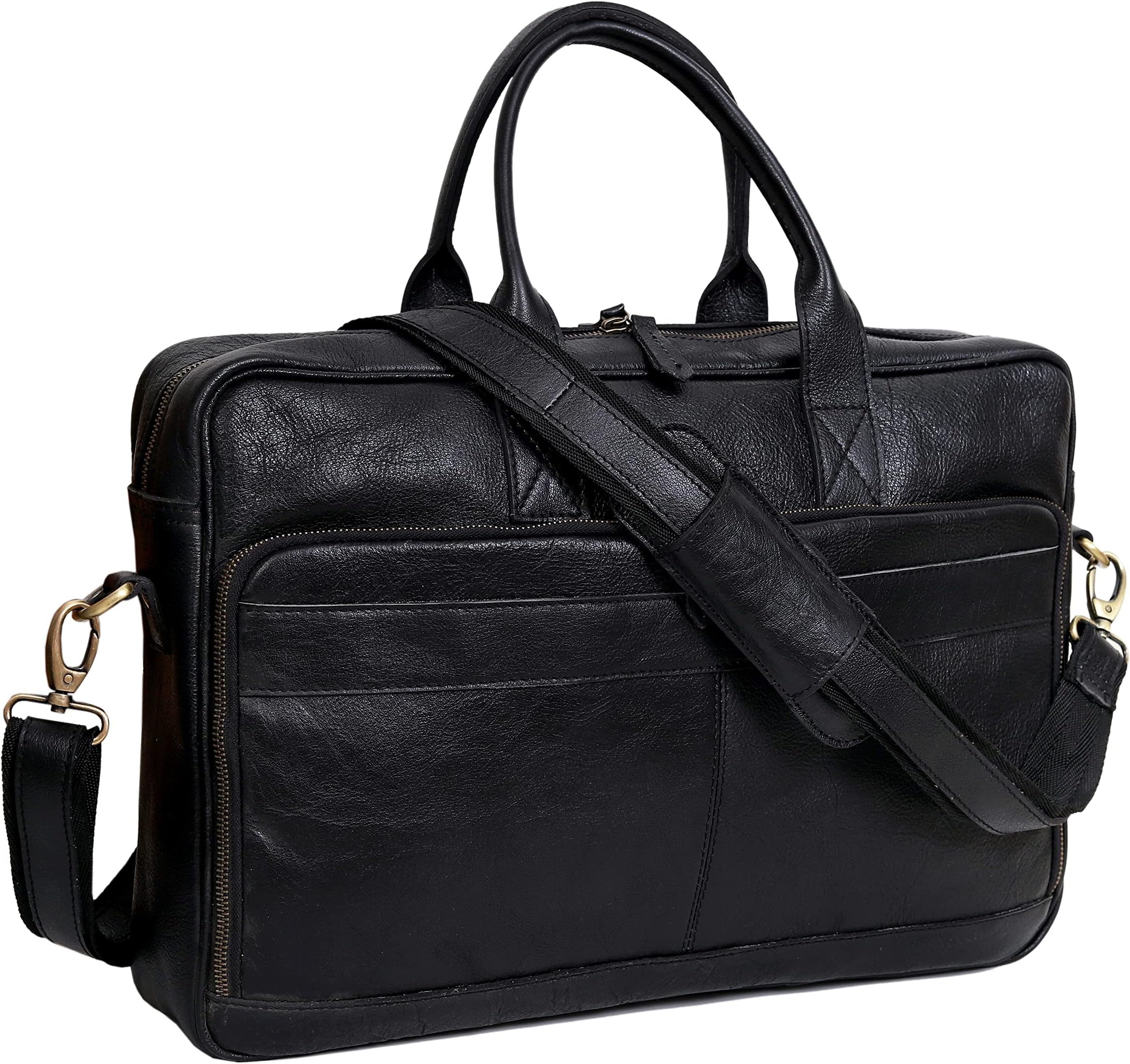 VC VINTAGE COUTURE18 Inch Leather briefcase Laptop Messenger Bags For Men and Women Best Office College Satchel Bag
