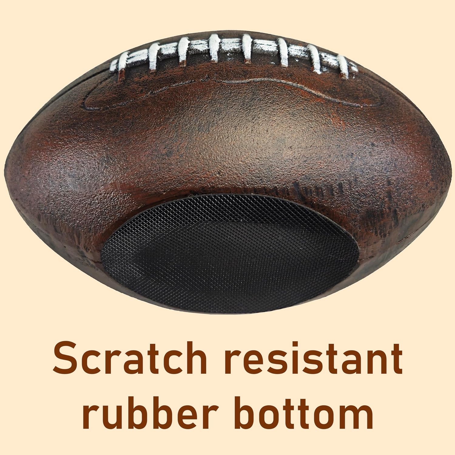 Lulu Decor, Cast Iron American Football Heavy Doorstop, Realistic Brown Finish for Football Enthusiasts, Perfect House Decor for Superbowl Fans (5.2 lb)
