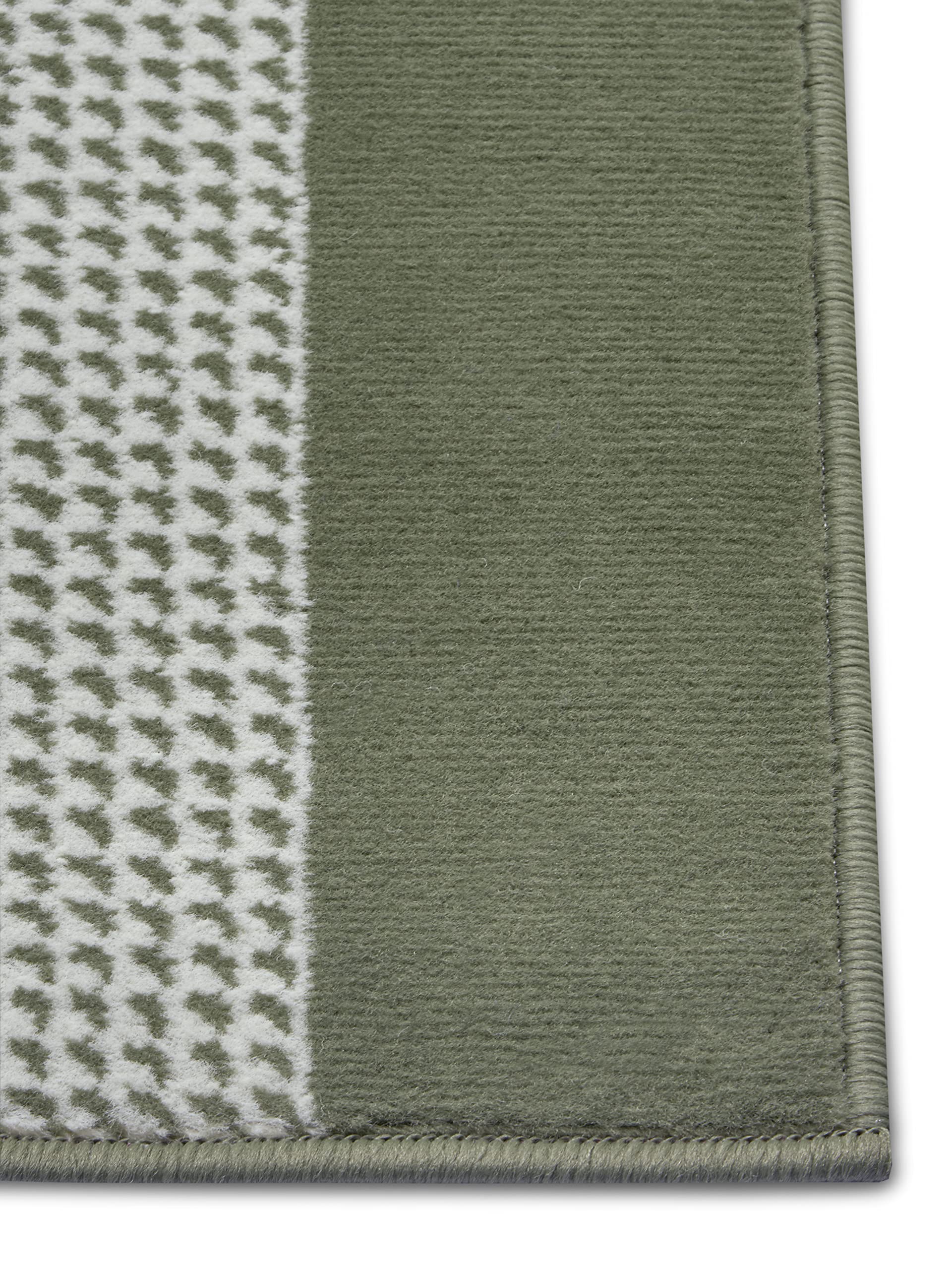 HANSE Home Tapis de Couloir 80 x 300 cm - Tapis Doux à Poils Courts - Design Moderne - pour Couloir, Chambre à Coucher, Chambre d'enfant, Salle de Bains, Salon, Cuisine - Vert