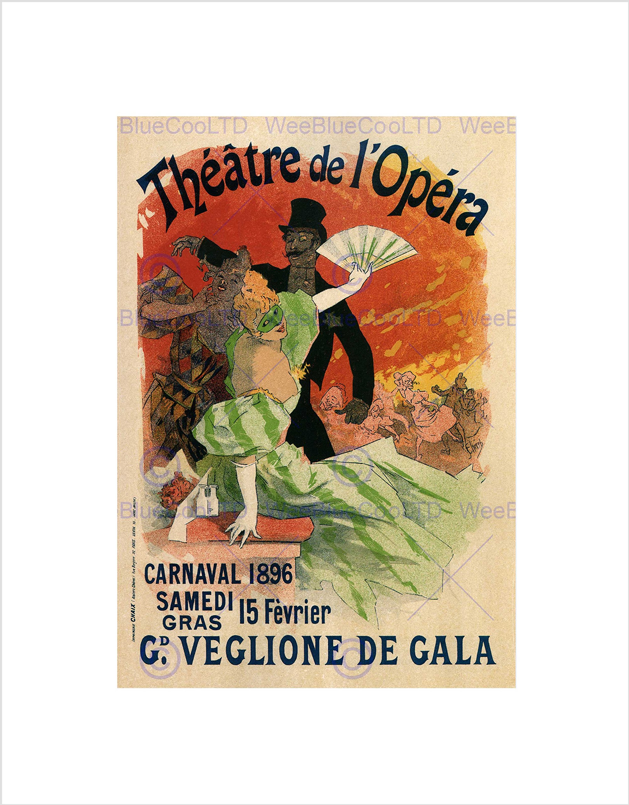 Wee Blue Coo THEATRE CARNIVAL OPERA STAGE ACTING ACTOR FRANCE VINTAGE AD ART PRINT B12X1284