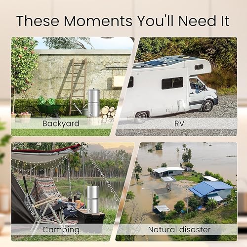 Miniatura 9 de Waterdrop Sistema de filtro de agua alimentado por gravedad de 1.5 galones, estándar NSFANSI 42 y 372, sistema de acero inoxidable con 4 filtros,