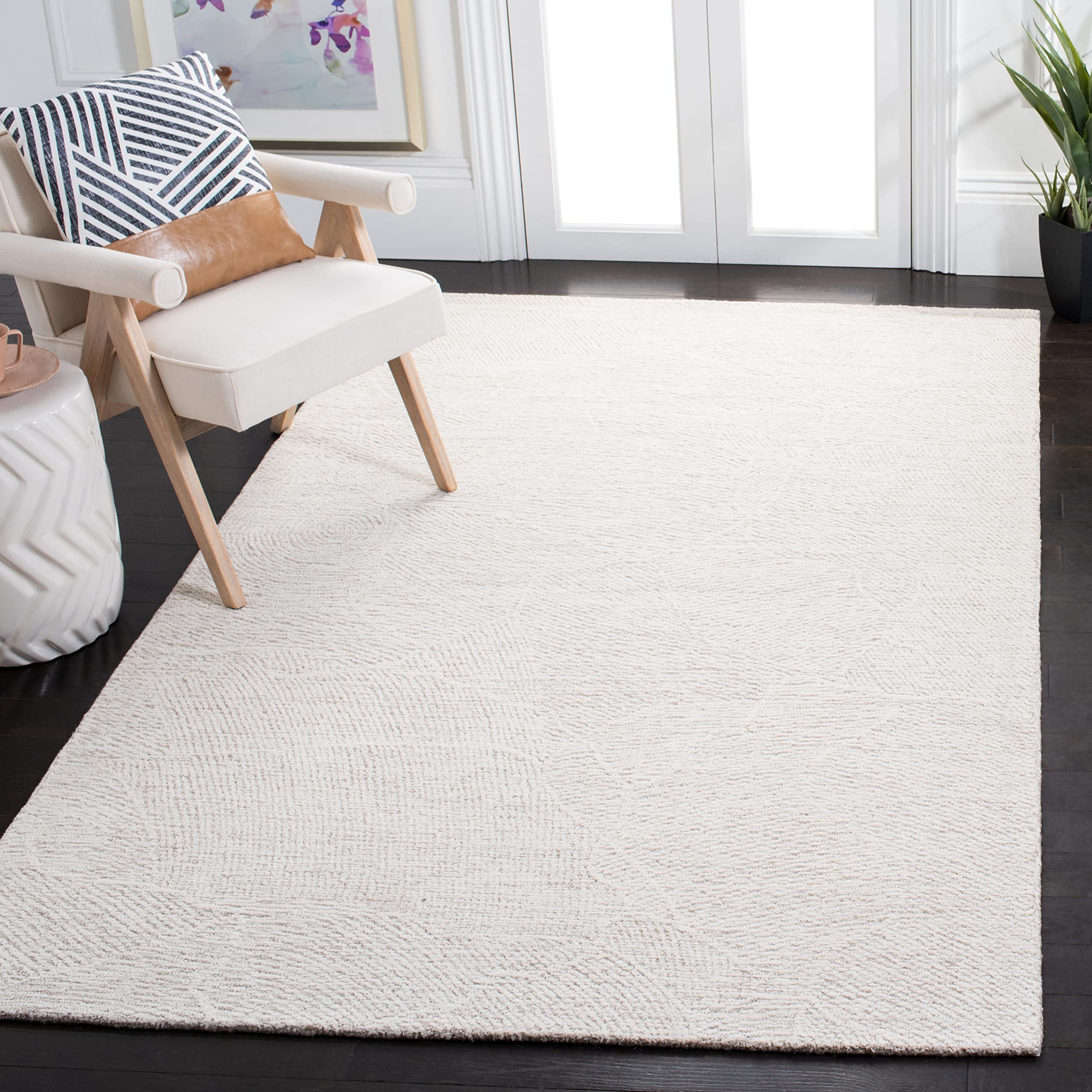 Tapis de salon ivoire 120x180 pour une chambre cocooning