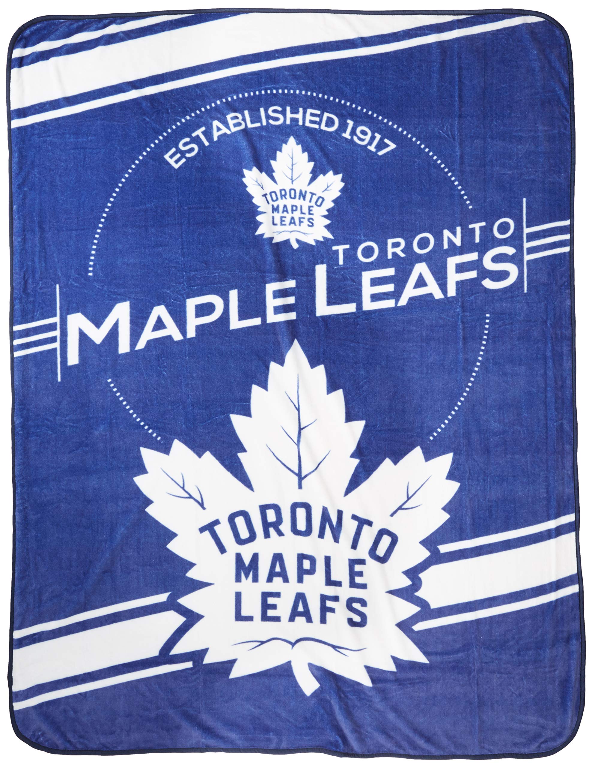 Officially Licensed NHL "Stamp" Plush Raschel Throw Blanket, Multi Color, 60" x 80"