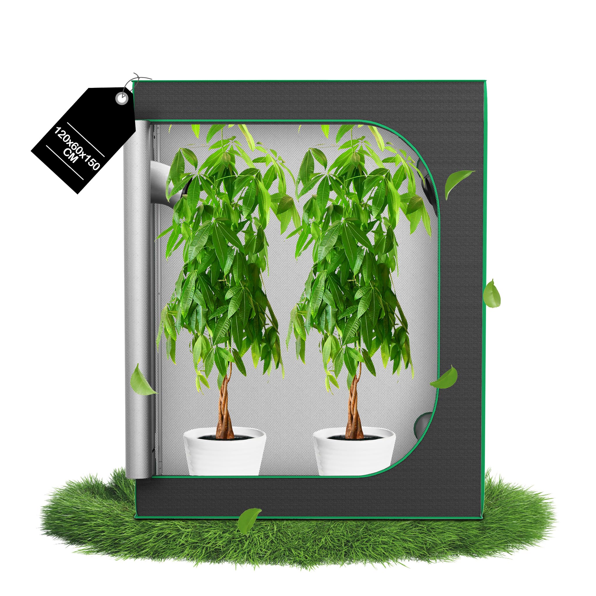 YRHome Tienda de campaña para cultivo interior, resistente a la luz y al agua, con ventana transparente, tienda para plantas de tela Oxford 600D, tienda de cultivo para interior, para tomates y