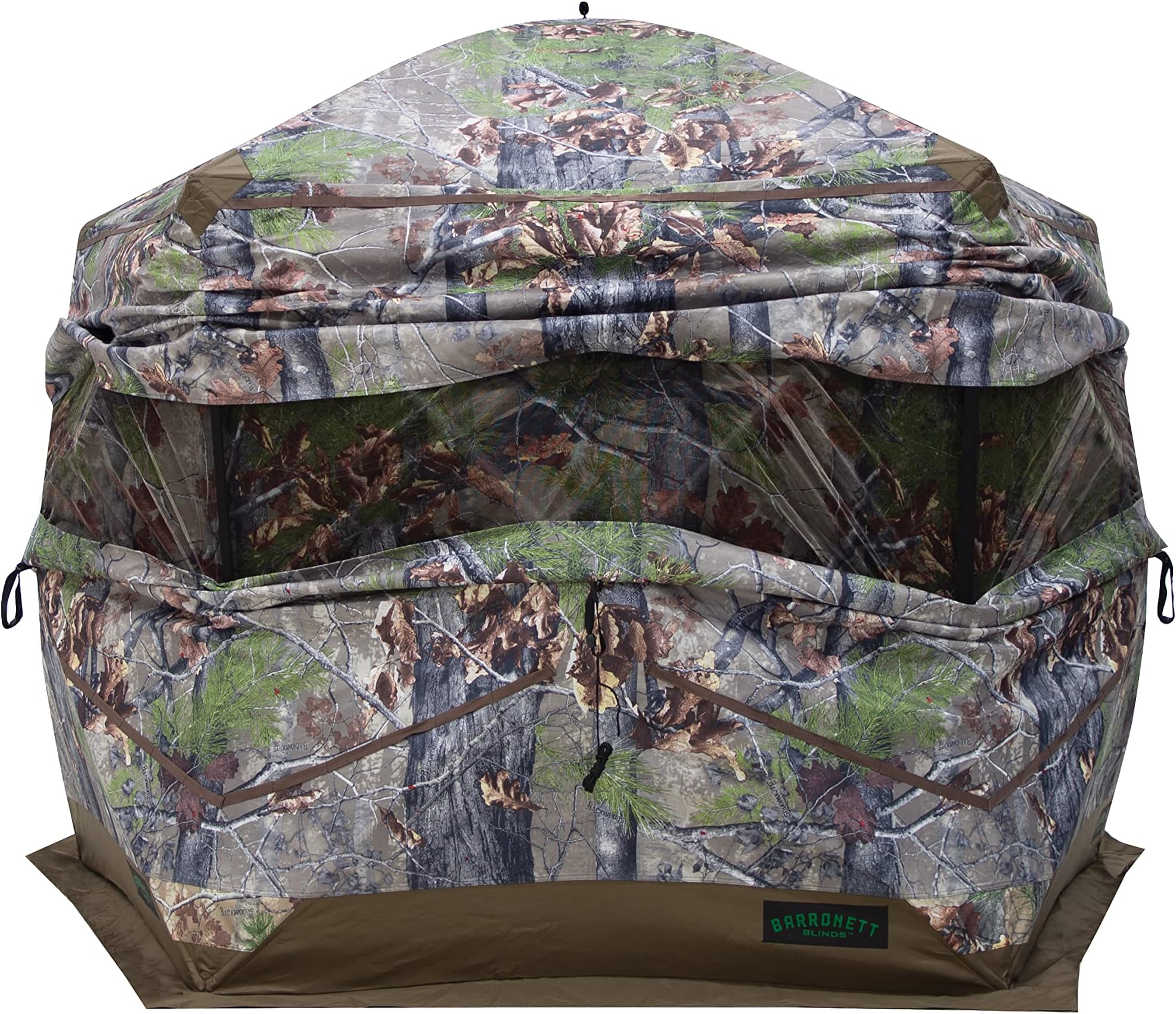 Ox Portable Hunting Blind, Pop-Up Hub Blind, Durable Oxhide Fabric, Panoramic Shooting Window, Bloodtrail Backwoods