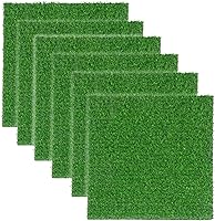 Verdigrass 12x12 Inch Artificial Grass Mat - Realistic Fake Turf Patch with Drainage Holes, Indoor Outdoor Synthetic Grass Tiles for Patio Table Decor