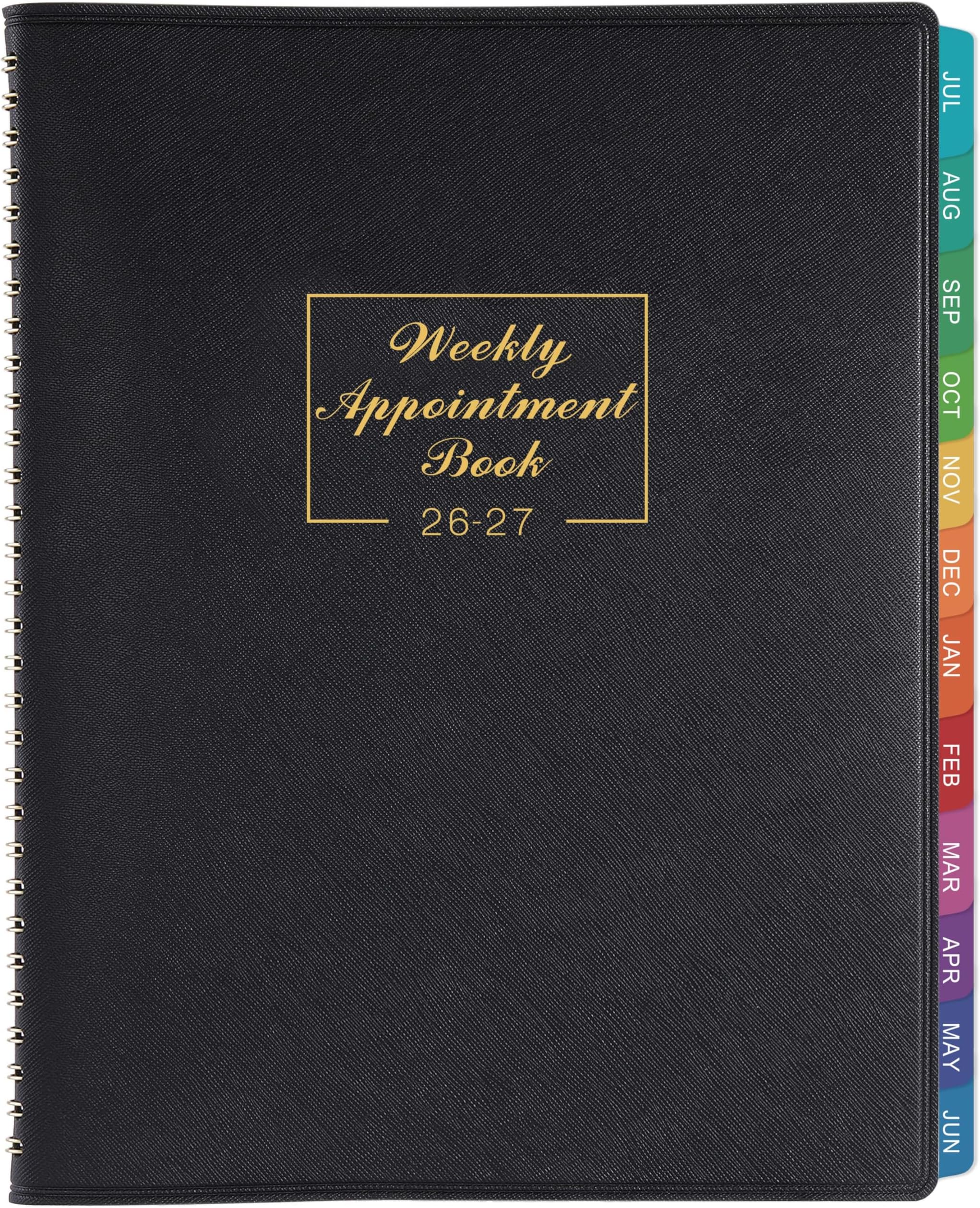 2026-2027 Weekly Appointment Book - Daily Hourly Planner 2026-2027 from Jul. 2026 - Jun. 2027, 8.5" x 11", 15-Minute Interval, Monthly Tabs, Leather Cover, Perfect for Your Life