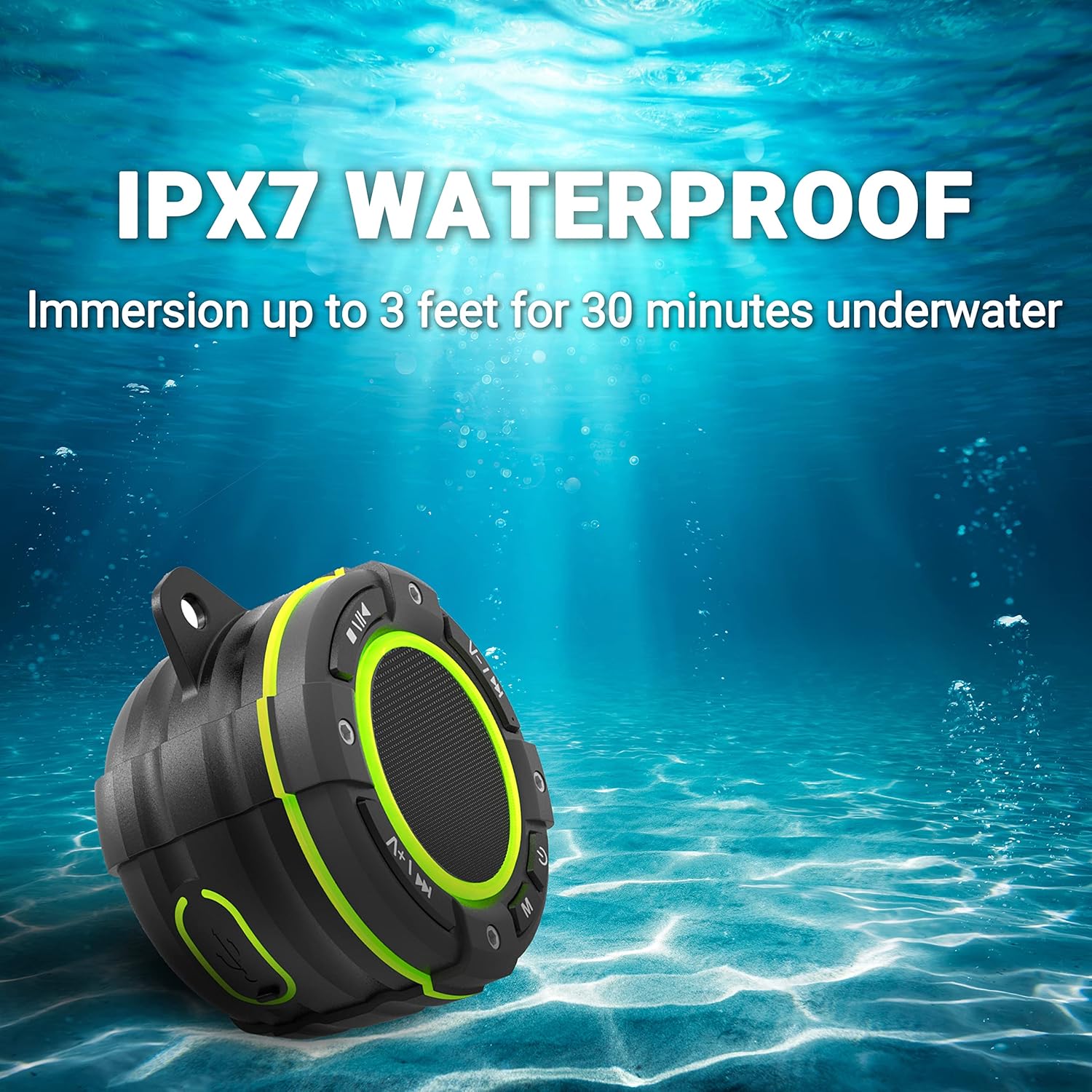 Himiway Portable Bluetooth 5.0 Bike Speaker with Mount IPX7 Shower Speaker 360HD Surround Sound Wireless Dual Pairing Waterproof Radio for Riding, Party, Camping, Black