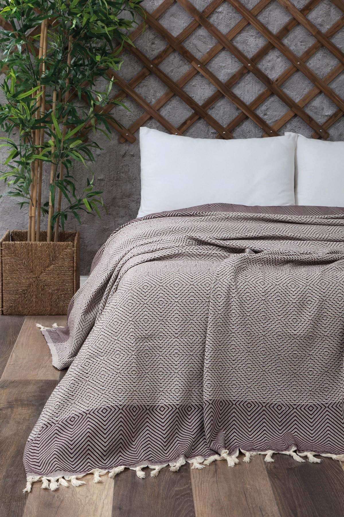 Wellstil 100 Pamuk Murdum Elmas Desen Pestemal Pike Koltuk Ortusu Yatak Ortusu Piknik Ortusu 200x240 Cm Amazon Com Tr