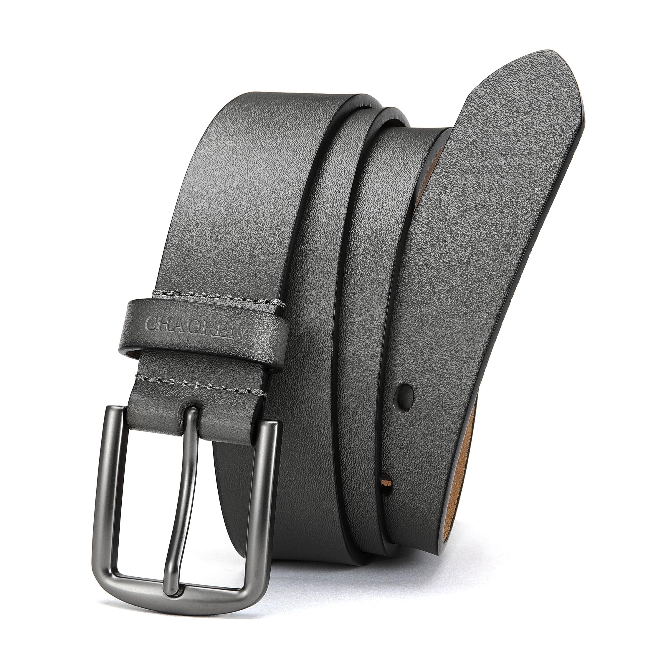 CHAOREN Ledergürtel Herren, Herren Gürtel Leder Schwarz 35mm für Jeans | Schnalle Massiver Zinklegierung, Hochwertige Leder, Lässiger für Jeans Hosen, Geschenkbox, Klassischer Bequeme, Ideal für Tag