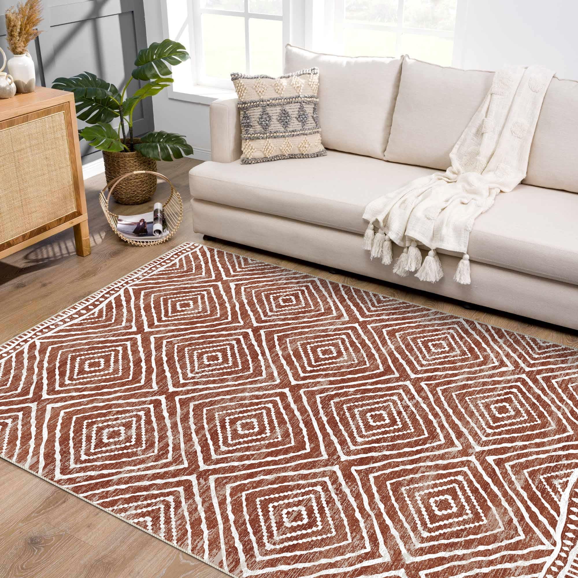Tapis lavable ultra doux de sol résistant aux taches 150x210